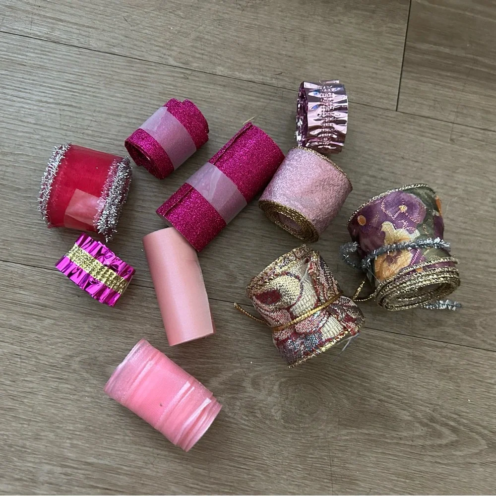 Lot of Assorted Vintage Ribbon for Craft Projects Holidays Gift Wrapping